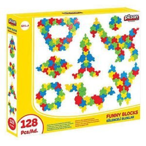 Pilsan 128-Piece Funny Blocks Set