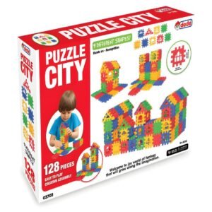 the Dede Puzzle City 128 Parça building block set
