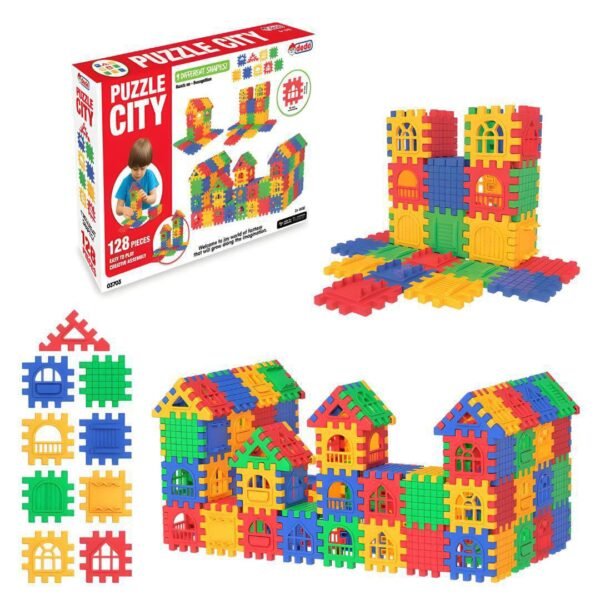 the Dede Puzzle City 128 Parça building block set - Image 2