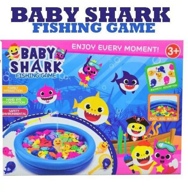 Baby Shark-themed magnetic fishing game