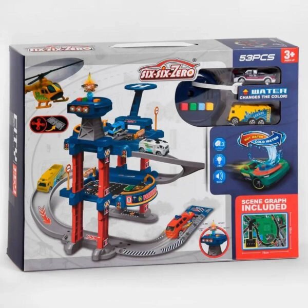 multi-level toy car parking garage playset