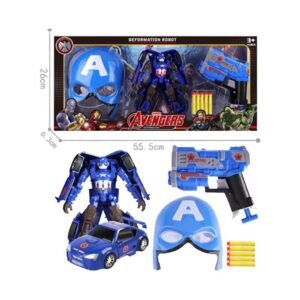 Captain America-themed deformation robot