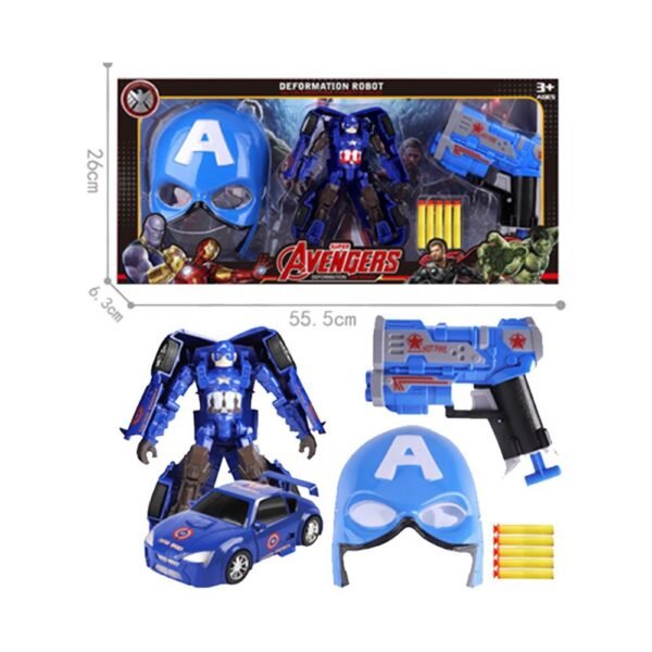 Captain America-themed deformation robot
