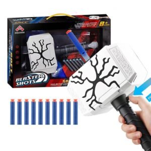 Thor Hammer Soft Bullet Blaster Shots Launcher