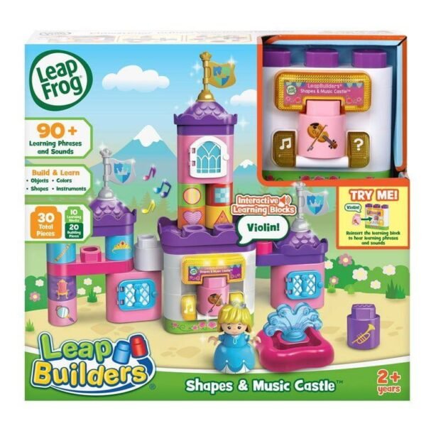 LeapFrog LeapBuilders Shapes and Music Castle learning block toy