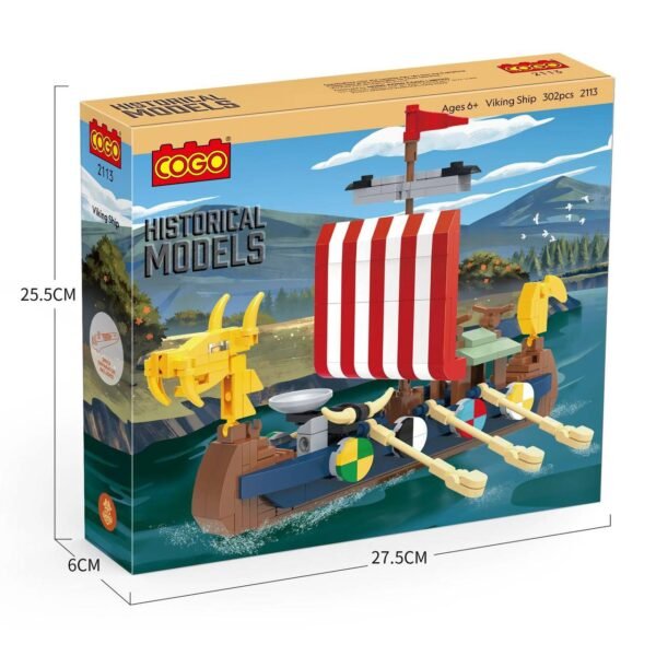 COGO Historical Models Viking Ship building block set