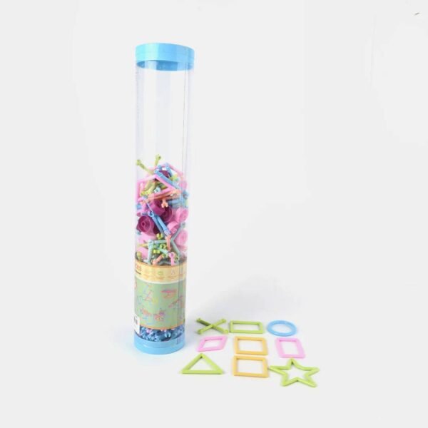 a clear cylindrical container filled with colorful - Image 4