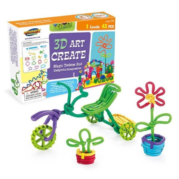 Geospace 3-D Imagination Art Twisty Stixs Building Kit