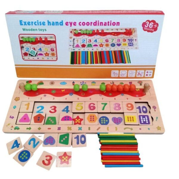 wooden educational toy designed to enhance hand-eye coordination