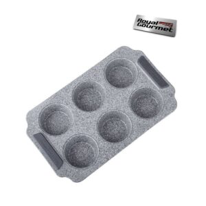 Royal Gourmet – Muffin Pan 6 Cups with Silicone Handle