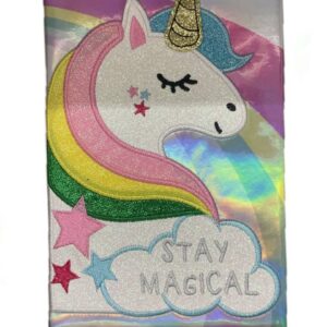 Unicorn Glittery Holographic Notebook size A5