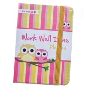 Pink Owl Notebook size A5
