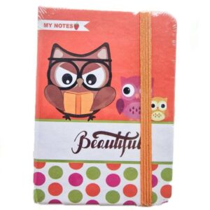 Orange Owl Notebook size A5