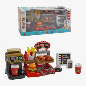 Kids Fast Food Set, specifically a toy burger shop place