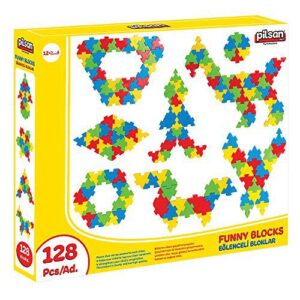 Pilsan 128-Piece Funny Blocks Set.