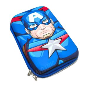 3D Captain America Pencil Case