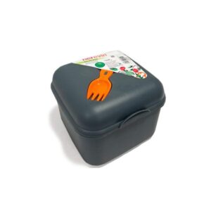 Grey Lunch Box with Fork