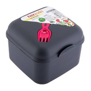 Grey Lunch Box with Fork