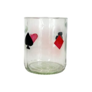 Poker Cards Glass Mug