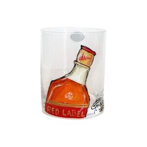 Hand Painted whiskey Glass