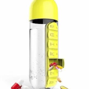 Water Bottle with Pill Organizer 600 ML