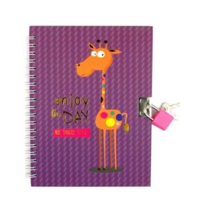 Giraffe Notebook with Lock size A6