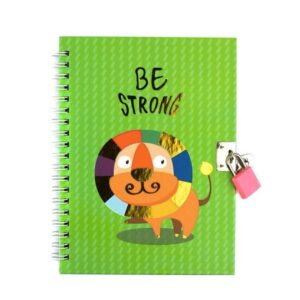 Lion Notebook with Lock size a6