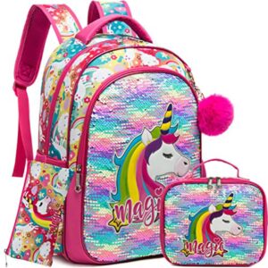 Jasminestar Unicorn Backpack Set Of 3