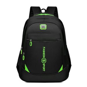Fashion S Sport Black and Green Backpack