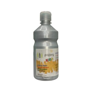 bottle of Pajory Kids Acrylic Paint in silver