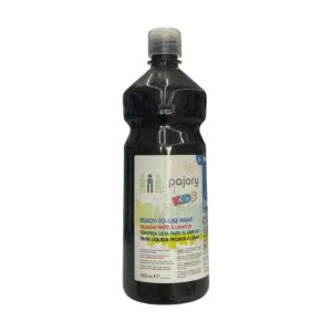 bottle of Pajory Kids Ready-to-Use Paint in black 1000ml