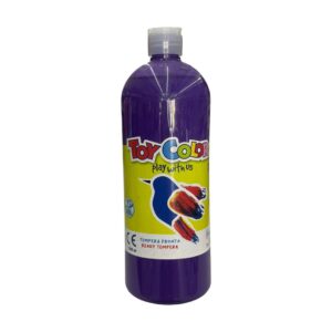 bottle of Toy Color Superwashable Ready-Mix Tempera Paint,specifically the 1000ml size in purple