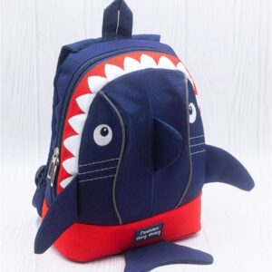 children's backpack designed to look like a shark