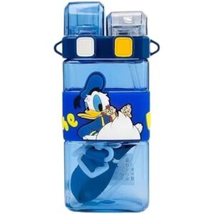 Donald Duck 2-in-1 Water Bottle – Dual Lids + Straws