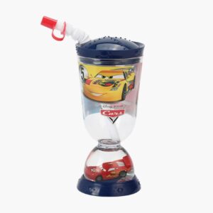McQueen Double Wall Tumbler with Floating Car & Straw 200 Ml