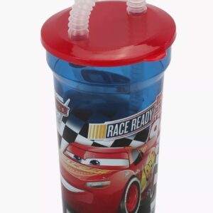 McQueen Plastic Sippy Cup with Lid and Straw