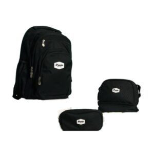 Pronto Black Backpack Set Of 3