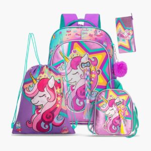Jasminestar Unicorn Backpack Set Of 4