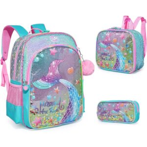 Mermaid Backpack Set of 3