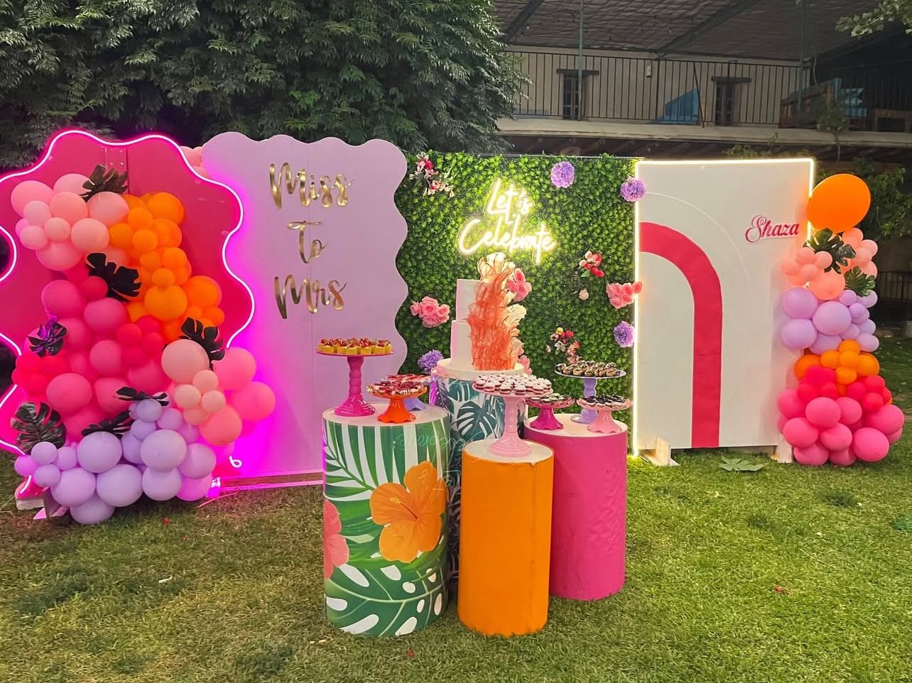 Glam Backdrop with Balloons