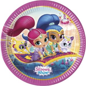 Disney shimmer shine Plates 9” (8pcs)