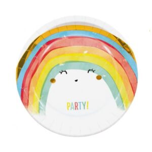 Disney Rainbow plates 9”  (8 pcs)