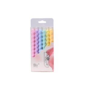 Spiral Pastel Candles 6 Pcs