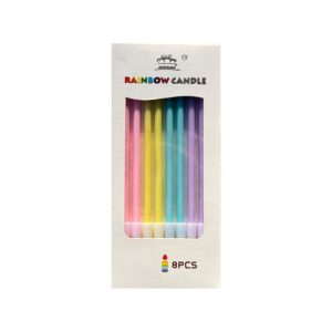 Pastel Candles 8 Pcs