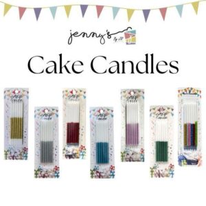 Glittery Candles 6 Pcs