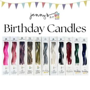 Colored Wavy Candles 6 Pcs