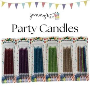 Glitter Candles 6 Pcs