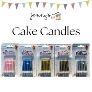Colored Short Candles 12 Pcs