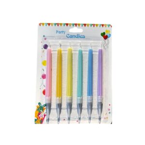 Pastel Colored Candles 6 Pcs