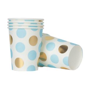 Carton Paper Cups: Bleu&Gold  (6pcs)